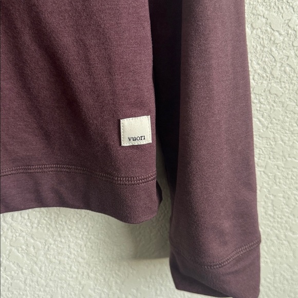 Vuori Mauve Long Sleeve Quarter-Zip Top Small - Picture 2 of 3